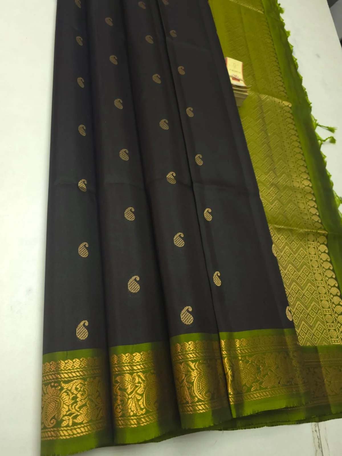 Kanchipuram Contrast Border Soft Silk Saree